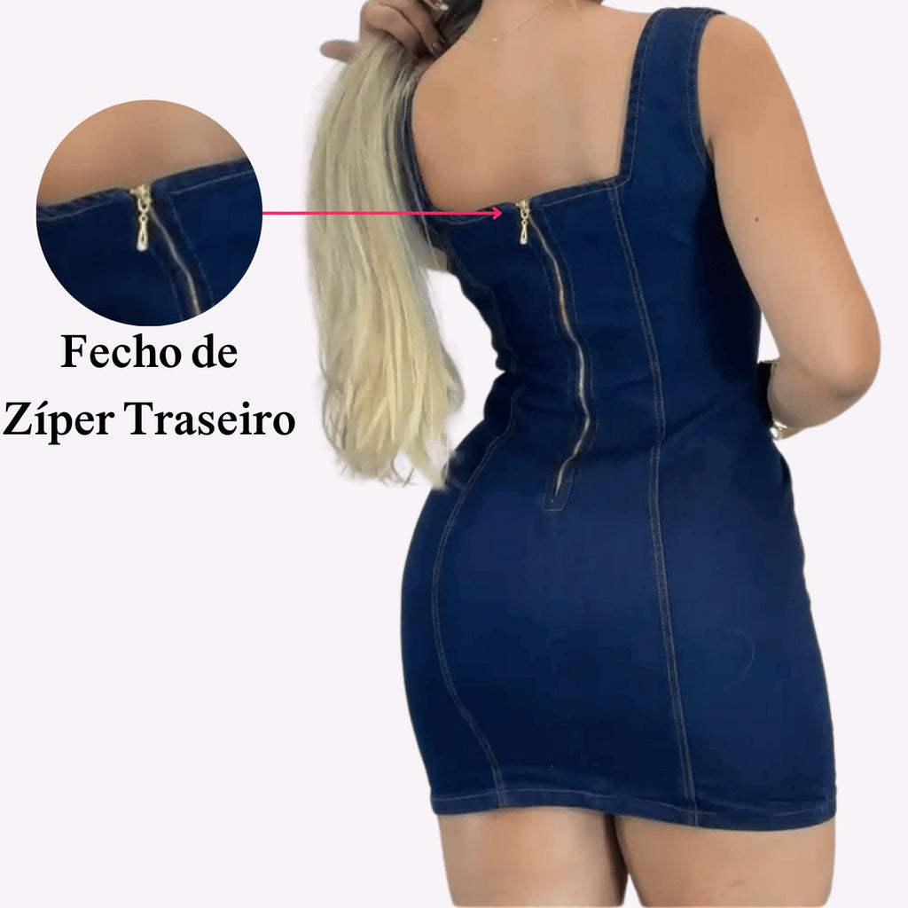 Vestidos Jeans Feminino com Lycra