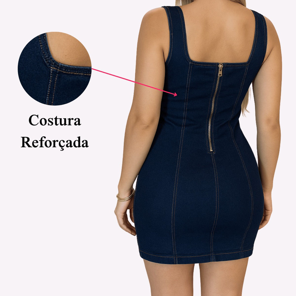 Vestidos Jeans Feminino com Lycra