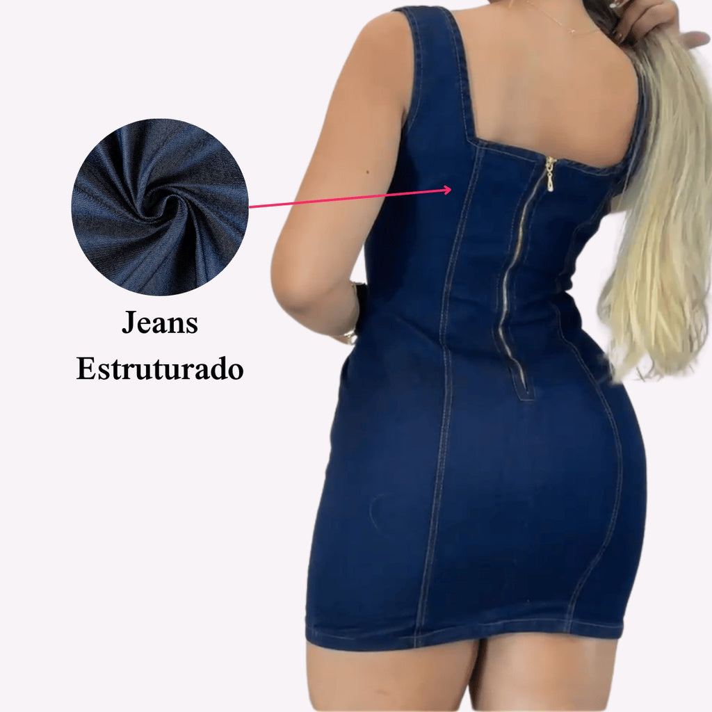 Vestidos Jeans Feminino com Lycra