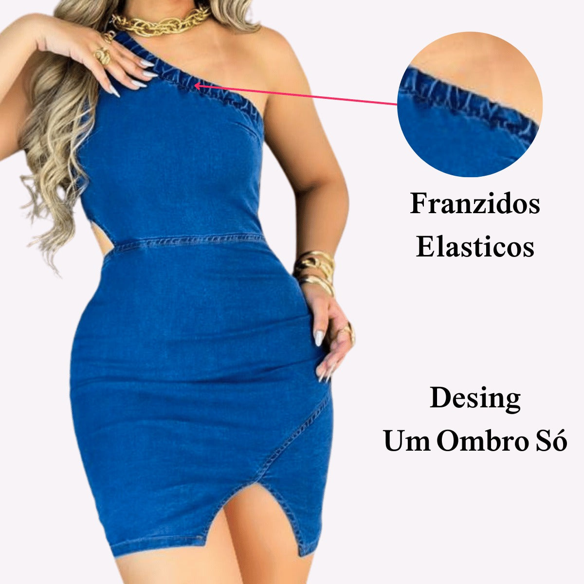 Vestidos Jeans Feminino com Lycra