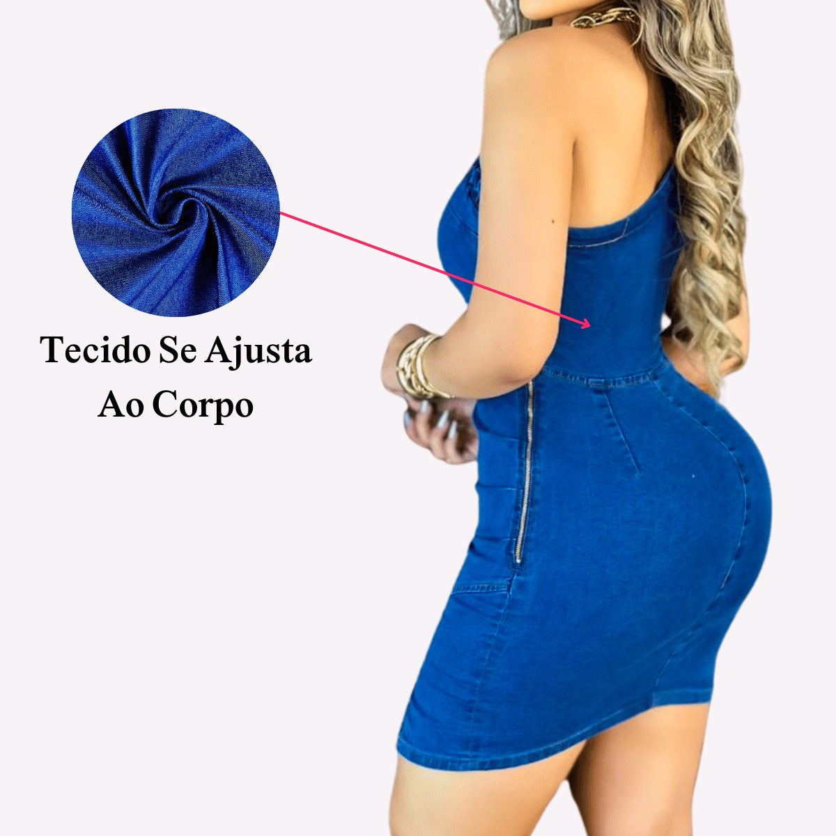 Vestidos Jeans Feminino com Lycra