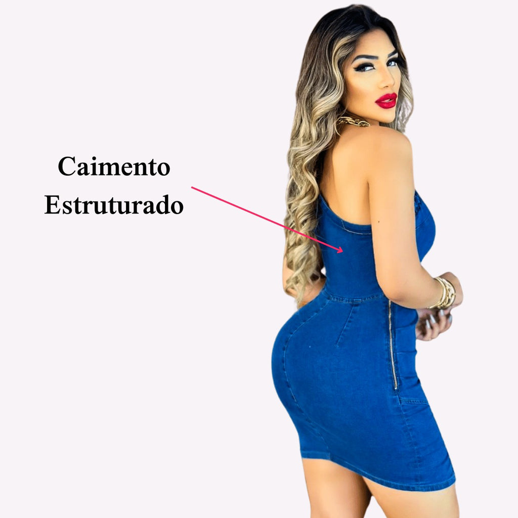 Vestidos Jeans Feminino com Lycra