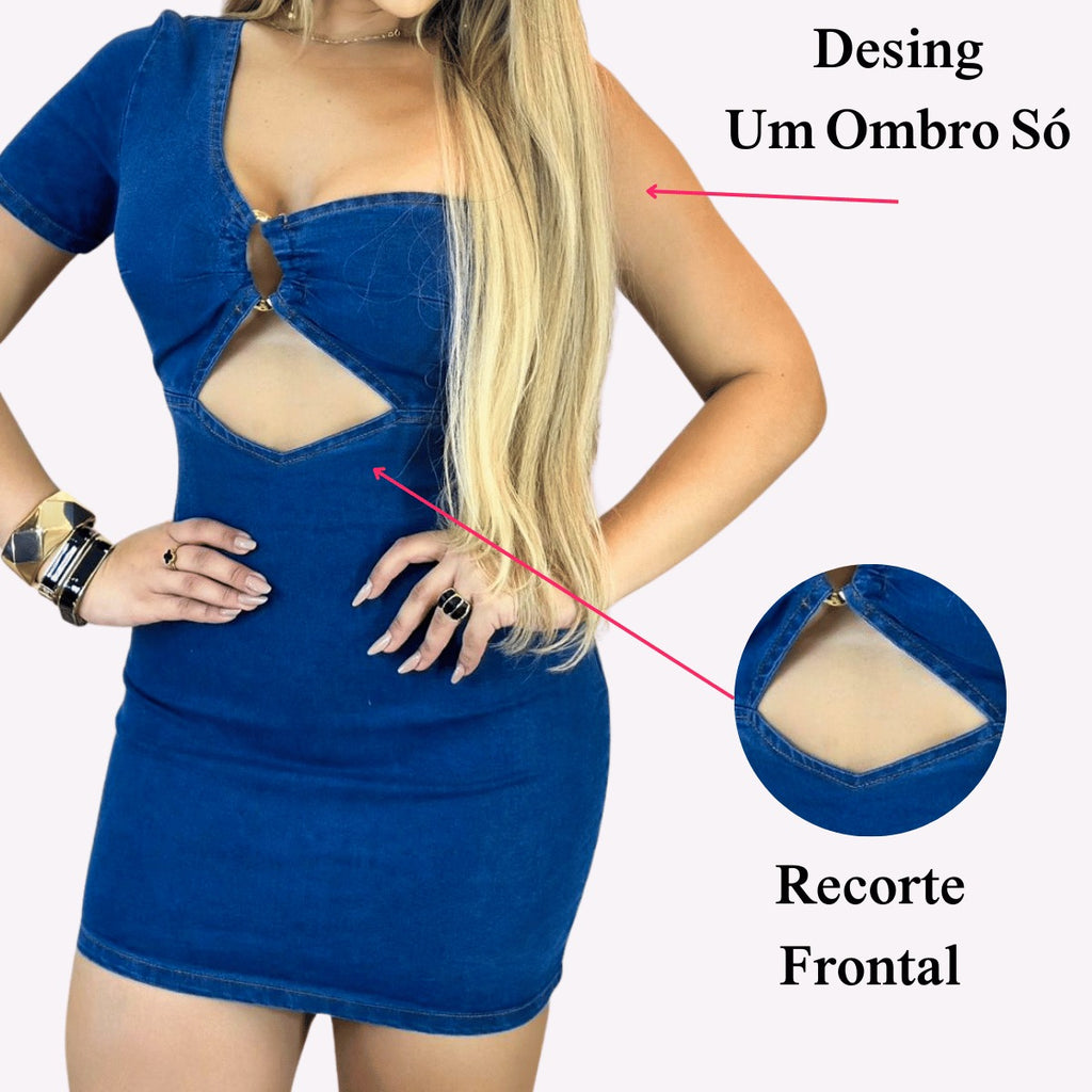Vestidos Jeans Feminino com Lycra