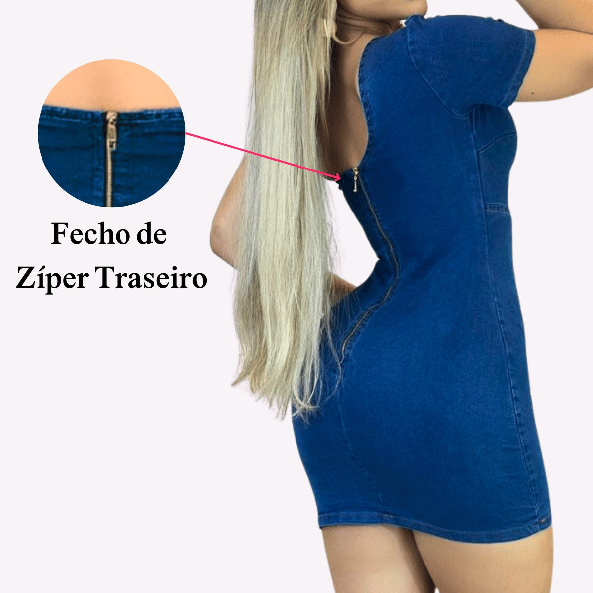 Vestidos Jeans Feminino com Lycra