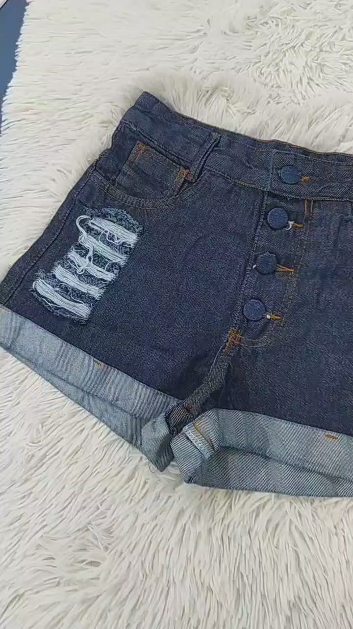 Short Jeans Feminino Cintura Alta